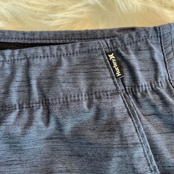 Hurley X Nike Dri-Fit Men’s 36 Blue Flat Front Chino Shorts Casual Lightweight - Picture 3 of 11